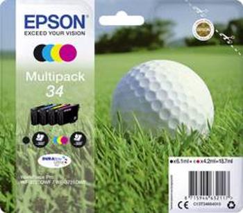 Epson Ink set T3466, 34 originál černá, azurová, purppurová, žlutá C13T34664010