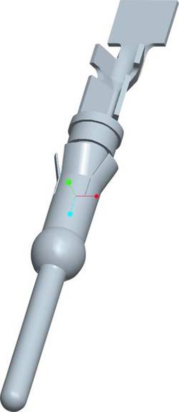 Kolíkový kontakt CPC TE Connectivity 66103-3, samostatný kontakt pro kulatý faston, Provedení konektoru: kolíkový kontakt 1, 1 ks