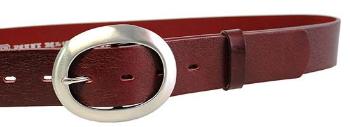 Penny Belts Dámský kožený opasek 11895 Tmavě Červený 105 cm
