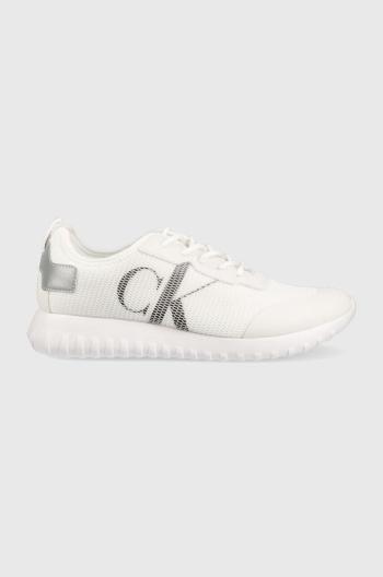 Sneakers boty Calvin Klein Jeans Sporty Runner Eva Slipon , bílá barva