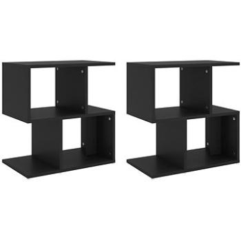SHUMEE Noční stolky 2 ks černé 50 × 30 × 51,5 cm dřevotříska, 806367 (806367)