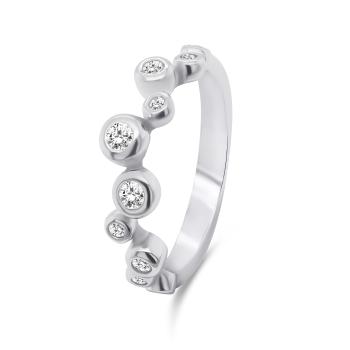 Brilio Silver Půvabný stříbrný prsten se zirkony RI060W 56 mm