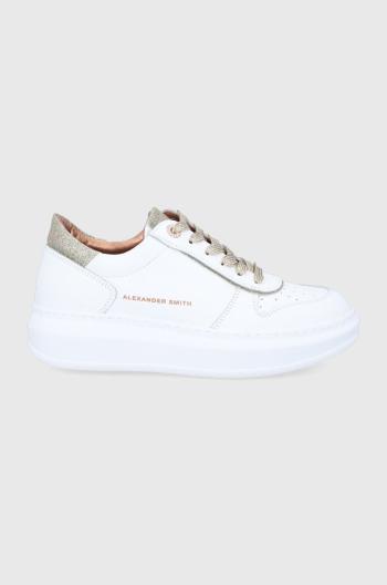 Kožené boty Alexander Smith Cambridge bílá barva