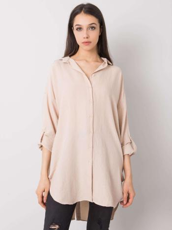 BÉŽOVÁ DÁMSKÁ KOŠILE 328-KS-4058.83-BEIGE Velikost: XL