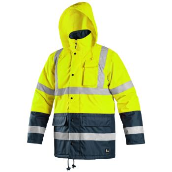 Canis Zimní reflexní bunda OXFORD - Žlutá / modrá | XL