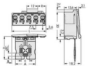 Konektor do DPS WAGO 2092-3502/002-000, 51.80 mm, pólů 2, rozteč 7.50 mm, 100 ks