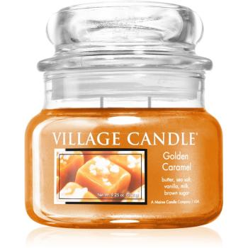 Village Candle Golden Caramel vonná svíčka (Glass Lid) 262 g