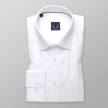 Pánská klasická košile bílá s drobným vzorem  14688 188-194 / XXL (45/46)