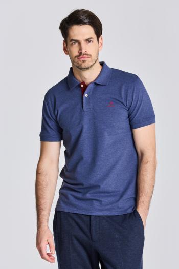 POLOKOŠILE GANT CONTRAST COLLAR PIQUE SS RUGGER modrá L