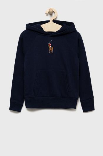 Dětská mikina Polo Ralph Lauren tmavomodrá barva, hladká