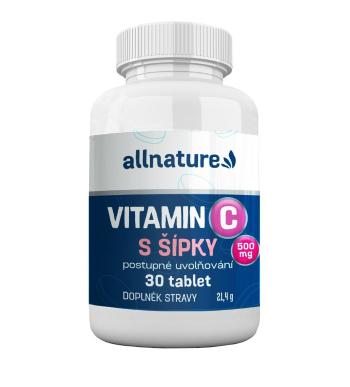 Allnature Vitamín C s šípky 500 mg 30 tablet