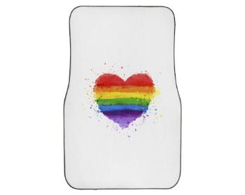 Autokoberečky - přední sada Rainbow heart
