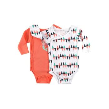 pink or blue zavinovaci body orange 2 ks.