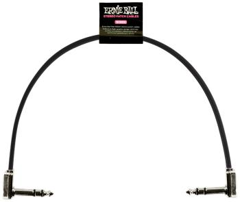 Ernie Ball Flat Ribbon Stereo Patch Cable 12" Black