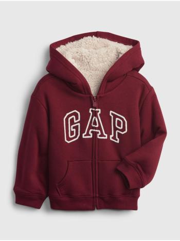 Červená holčičí mikina GAP Logo zip hoodie