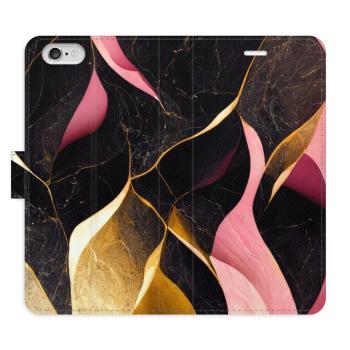 Flipové pouzdro iSaprio - Gold Pink Marble 02 - iPhone 6/6S