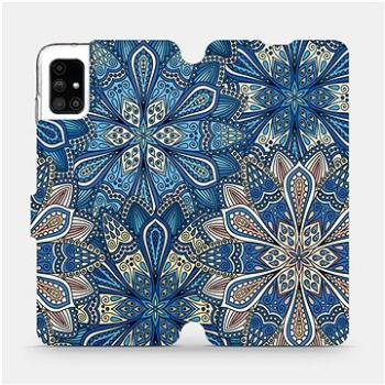 Flipové pouzdro na mobil Samsung Galaxy M51 - V108P Modré mandala květy (5903516365364)