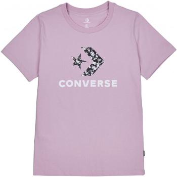 Converse FLORAL STAR CHEVRON GRAPPHIC TEE Dámské tričko, fialová, velikost S