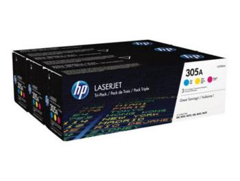 Toner HP CF370AM 305A trojbalení - azurová, purpurová, žlutá, CF370AM