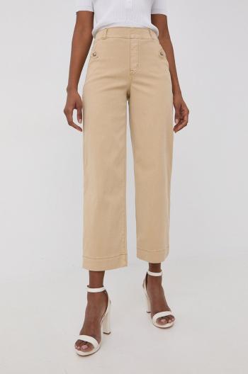 Kalhoty Spanx dámské, béžová barva, jednoduché, high waist