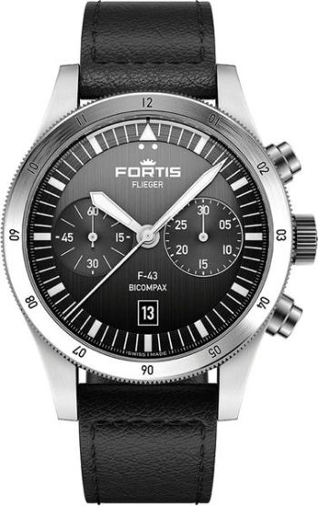 Fortis Flieger F-43 Bicompax Black F4240007