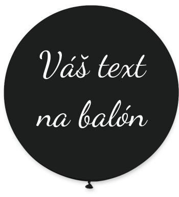 Balón s textem - Černý 80 cm