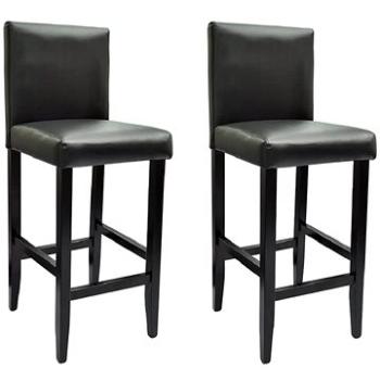Barové stoličky 2 ks černé umělá kůže (240071)