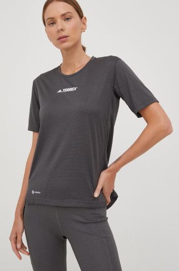 Sportovní triko adidas TERREX Multi , šedá barva