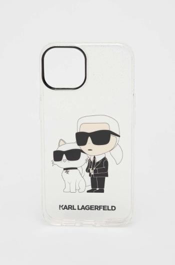 Obal na telefon Karl Lagerfeld iPhone 14 6,1" pruhledná barva