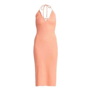 Roxy LATE SUNSET HALTER Dámské letní midi šaty, lososová, velikost