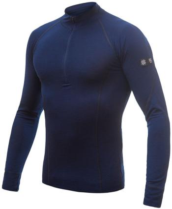 SENSOR MERINO ACTIVE pánské triko dl.rukáv stoják zip deep blue Velikost: XL