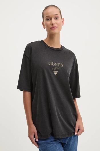 Bavlněné tričko Guess Originals černá barva, s potiskem, M4BI15 K8FQ4