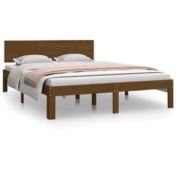 Rám postele medově hnědý masivní dřevo 150 × 200 cm King Size, 810503 (810503)