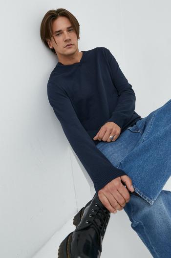 Bavlněný svetr Cross Jeans pánský, tmavomodrá barva, lehký