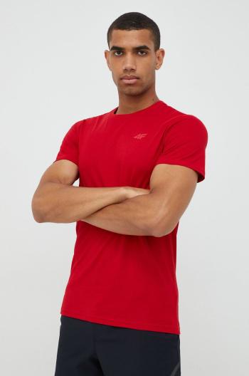 Bavlněné tričko 4F červená barva