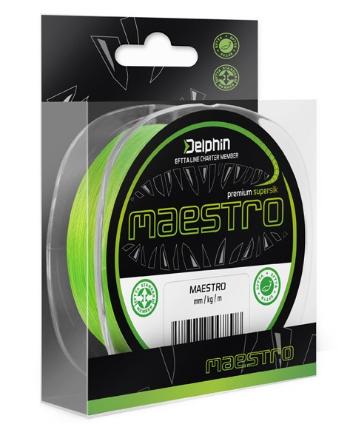 Delphin splétaná šňůra maestro fluo zelená 150 m - 0,15 mm 9 kg