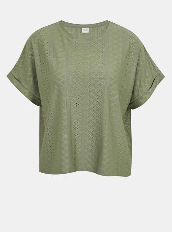 Zelené vzorované tričko Jacqueline de Yong Fatinka