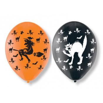 Amscan Sada latexových balónů - Halloween Kočky a Bosorky 6 ks