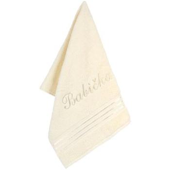 BELLATEX  s.r.o. Froté ručník 50×100 Linie L/712 vanilková s výšivkou Babička (7892)