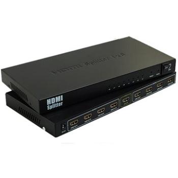 PremiumCord HDMI splitter 1-8 portů kovový s napájecím adaptérem (khsplit8b)