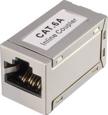 Síťový adaptér RJ45 Renkforce RF-4723812 CAT 6A, [1x RJ45 zásuvka - 1x RJ45 zásuvka], bílá