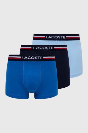 Boxerky Lacoste 3-pack pánské, šedá barva