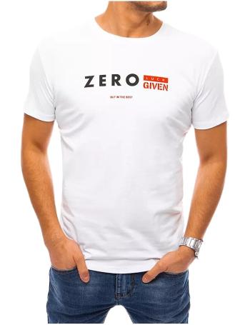 Bílé pánské tričko s potiskem zero vel. M
