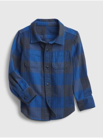 Modrá klučičí košile long sleeve flannel