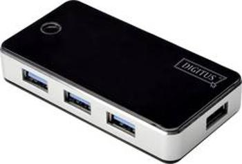 USB 3.0 hub Digitus DA-70231, 4 porty, černá, stříbrná