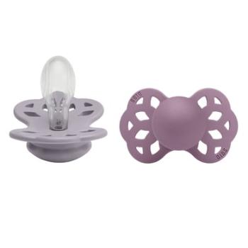 BIBS® Dudlík Infinity symetrický dudlík 6-18 měsíců Fossil Grey & Mauve 2 ks