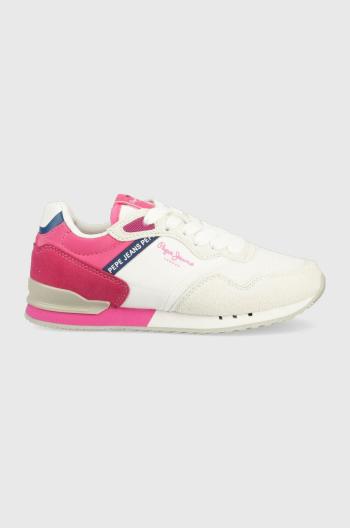 Dětské sneakers boty Pepe Jeans London Basic fialová barva