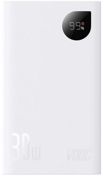 BASEUS Adaman2 powerbanka s digitálním displejem 20000mAh 30W (VOOC) bílá, PPAD050002