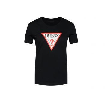 Guess GUESS dámské černé bavlněné tričko ORGANIC COTTON T-SHIRT