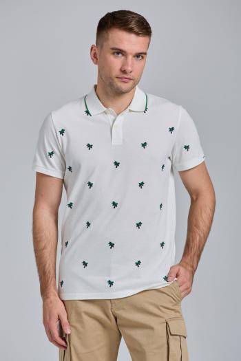 POLOKOŠILE GANT D1. PALM TREE SS PIQUE bílá 4XL